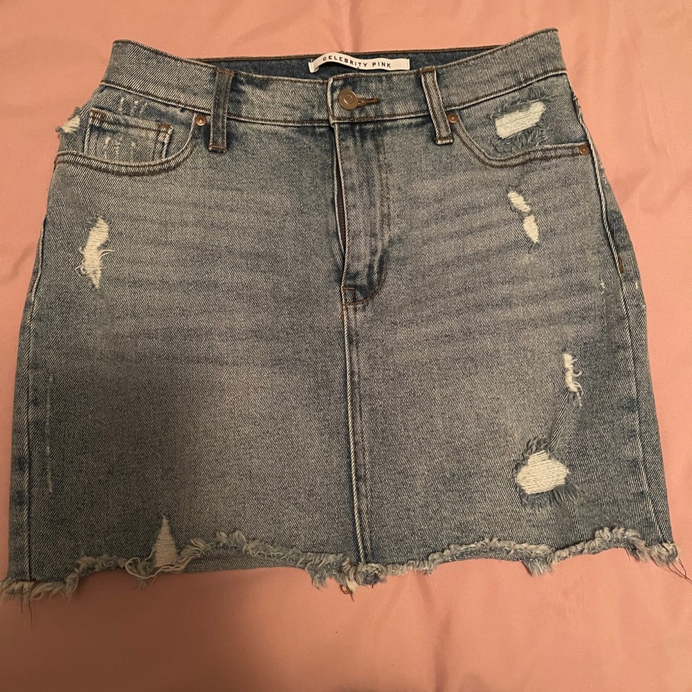 Denim mini skirt